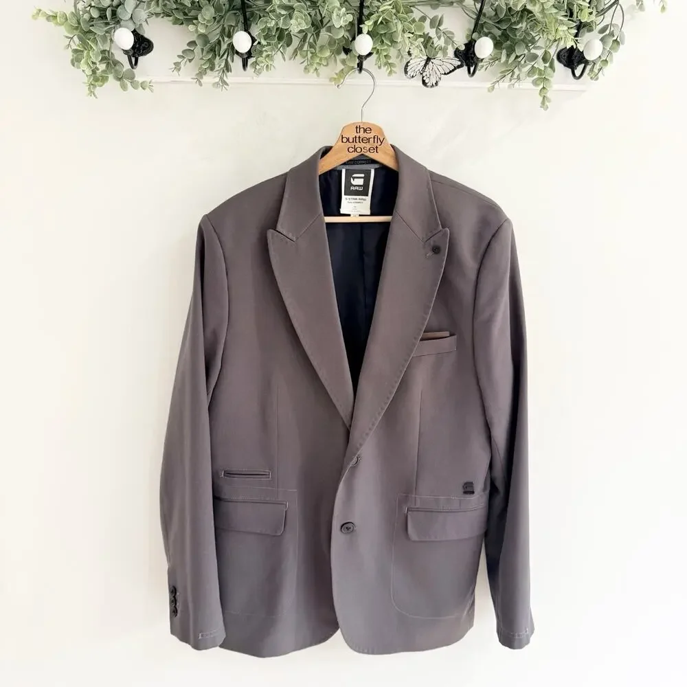 men's G-Star Raw Gray Blazer Size 54 FF4614